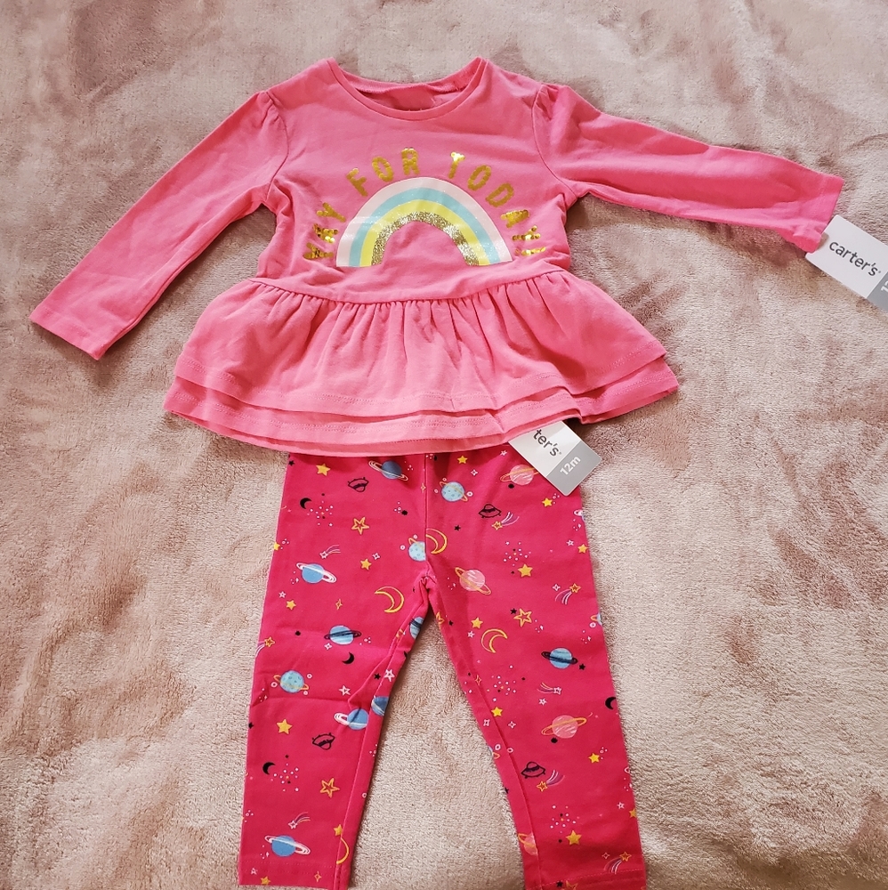 Carters Bundle 12 mnth**long sleeve and leggings**